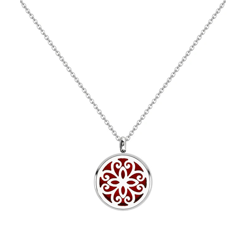 12mm Stainless Steel Aroma Locket Necklace – Essential Oil Diffuser Pendant Jewelry - Image 14