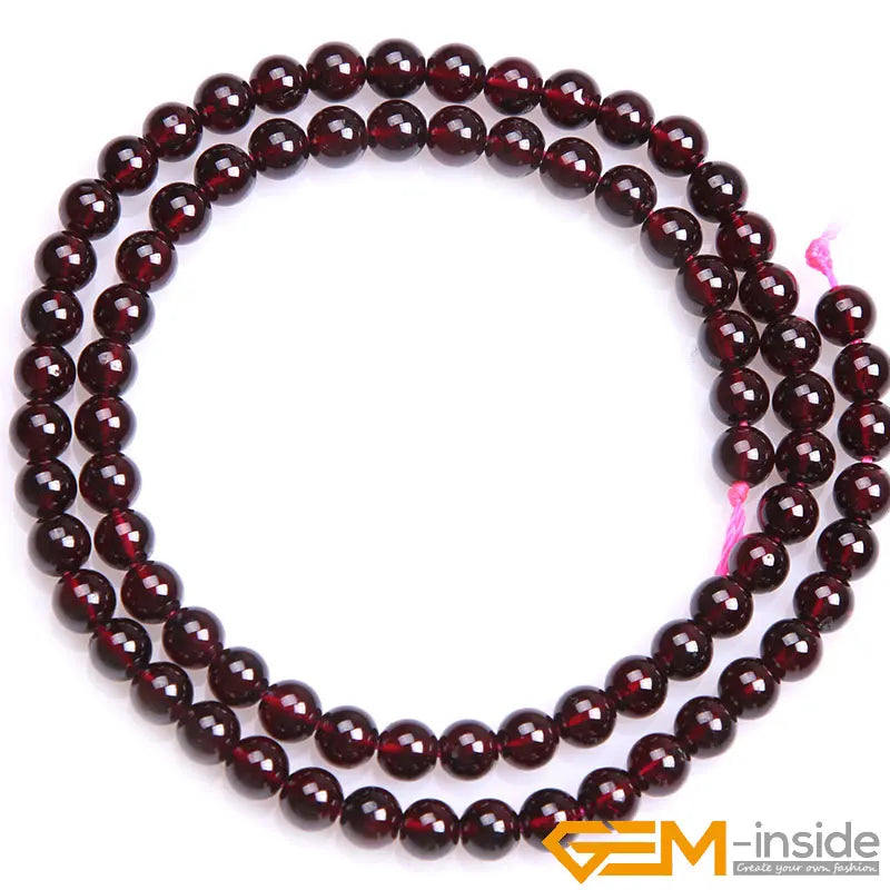 Natural Dark Red Garnet Round Beads – 15" Strand for DIY Jewelry Making (6mm / 8mm / 10mm) - Image 9