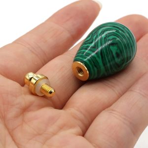 Natural Gemstone Essential Oil Diffuser Pendant – Crystal Agate Perfume Bottle Charms