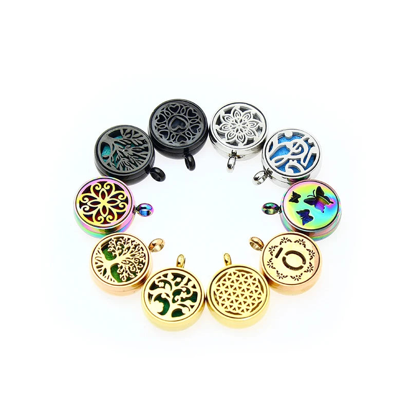 12mm Stainless Steel Aroma Locket Necklace – Essential Oil Diffuser Pendant Jewelry - Image 5