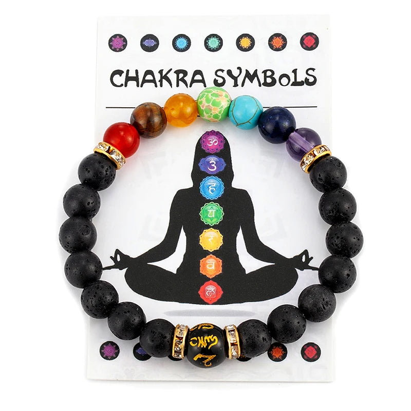 7 Chakra Bracelet with Meaning Card – Natural Crystal Healing Jewelry for Men & Women - Image 9