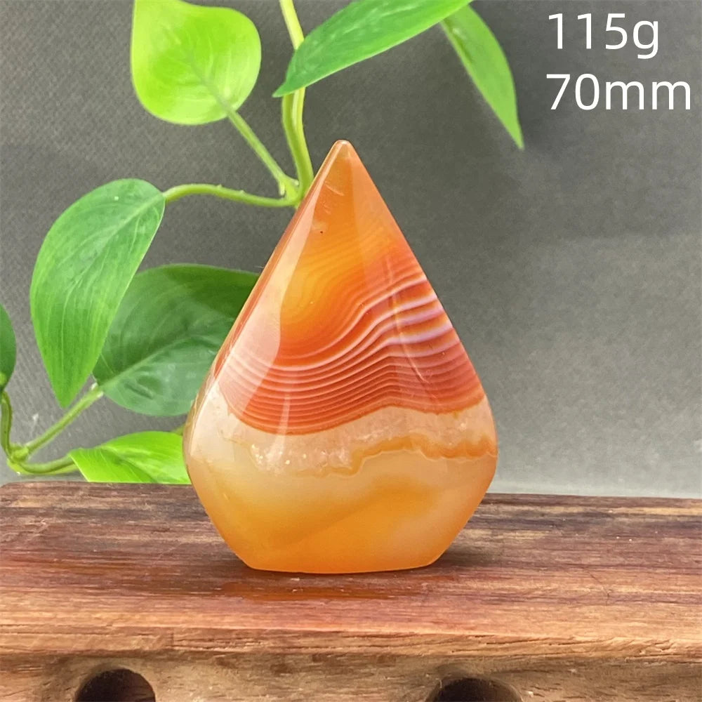 Natural Red Agate Striped Crystal Ornament - Image 27