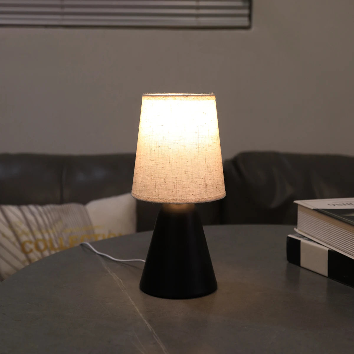 Modern Linen Art Table Lamp - Image 5