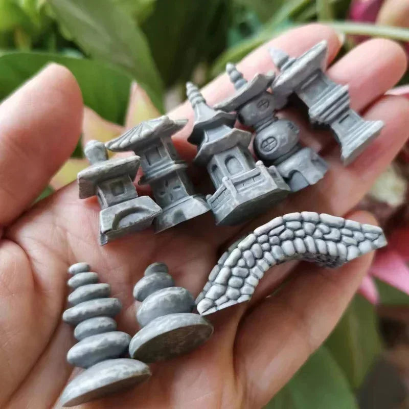 8pcs Mixed Japanese Courtyard Bridge Miniatures – Fairy Garden & Bonsai Decor Figurines for DIY Crafts - Image 9
