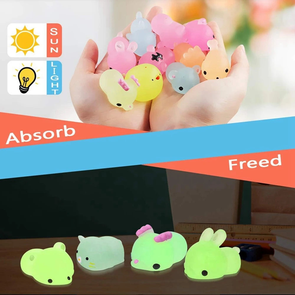Kawaii Animals Squishies - 12/36PCS Glow in the Dark Stress Relief Toys - Image 3