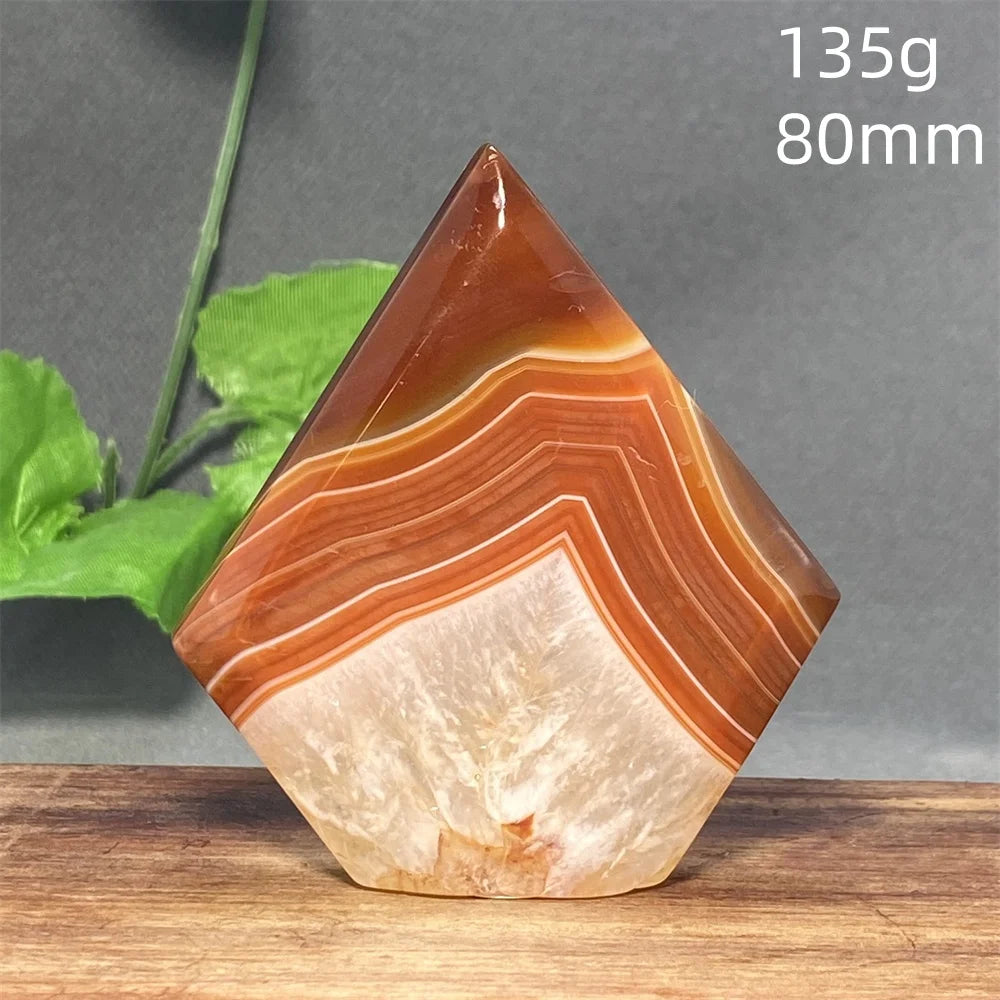 Natural Red Agate Striped Crystal Ornament - Image 25