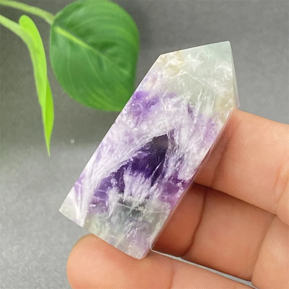 Natural Feather Colored Fluorite Crystal Tower - Image 5