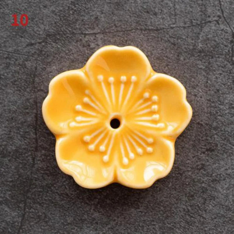 Ceramic Cherry Blossom Incense Burner – Elegant Stick Holder for Home, Office & Teahouse Decor - Image 12