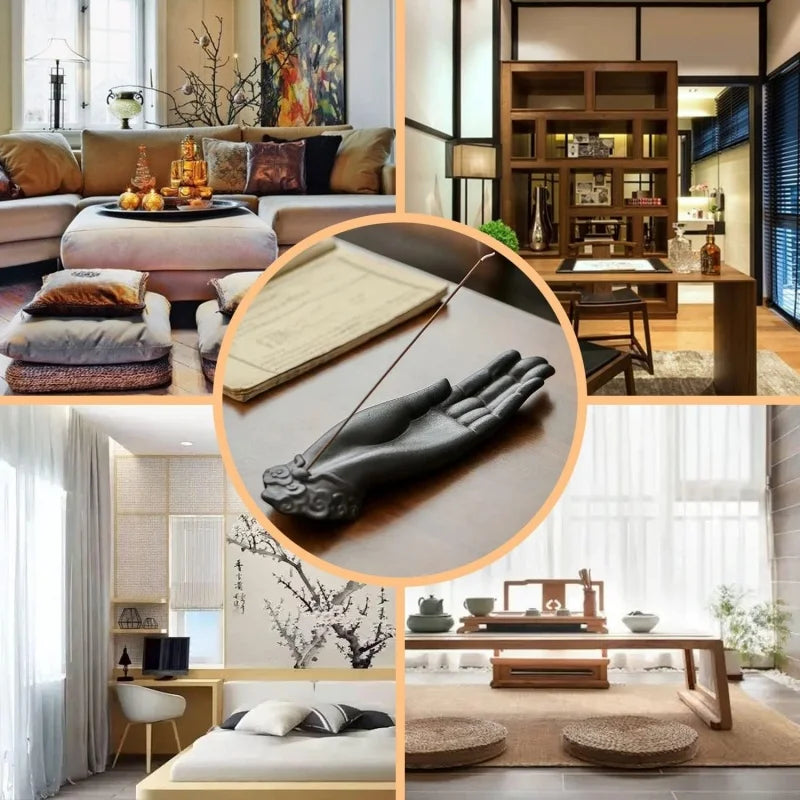 Creative Ceramic Buddha Hand Incense Holder – Spiritual Stick Burner for Home, Teahouse & Office Decor - Image 6