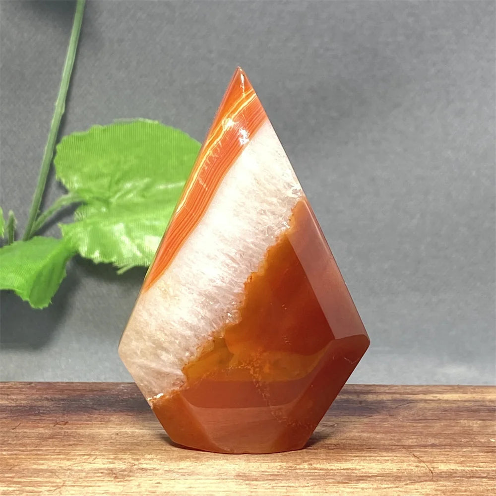 Natural Red Agate Striped Crystal Ornament - Image 6