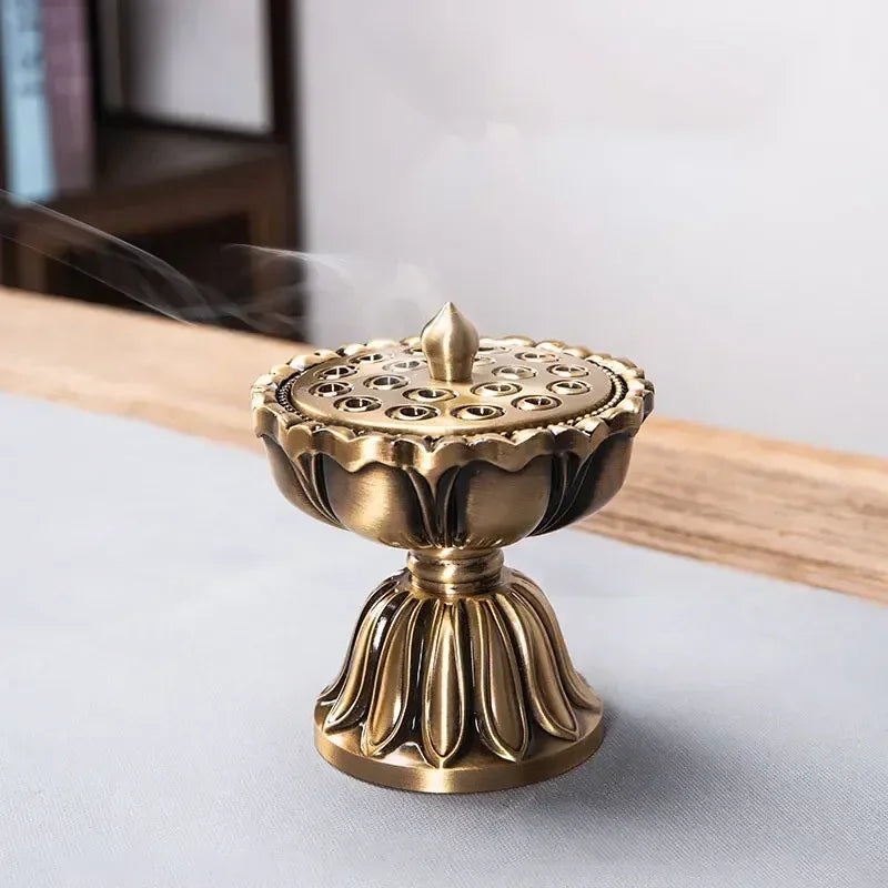 Pure Copper Zen Lotus Incense Burner - Image 7