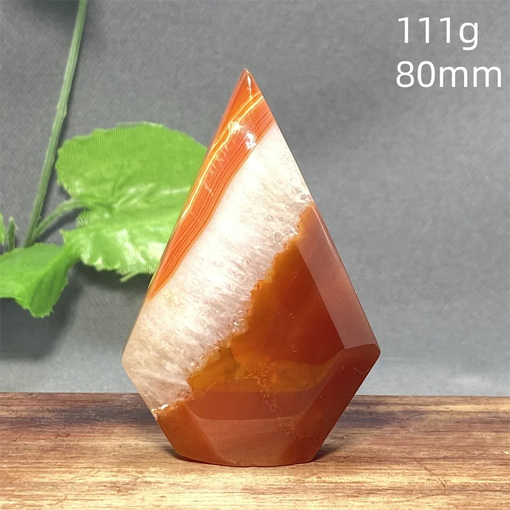 Natural Red Agate Striped Crystal Ornament - Image 42