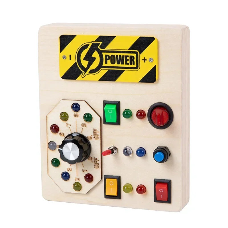 Montessori Busy Board Circuit - LED Light Socket Toy - Image 4