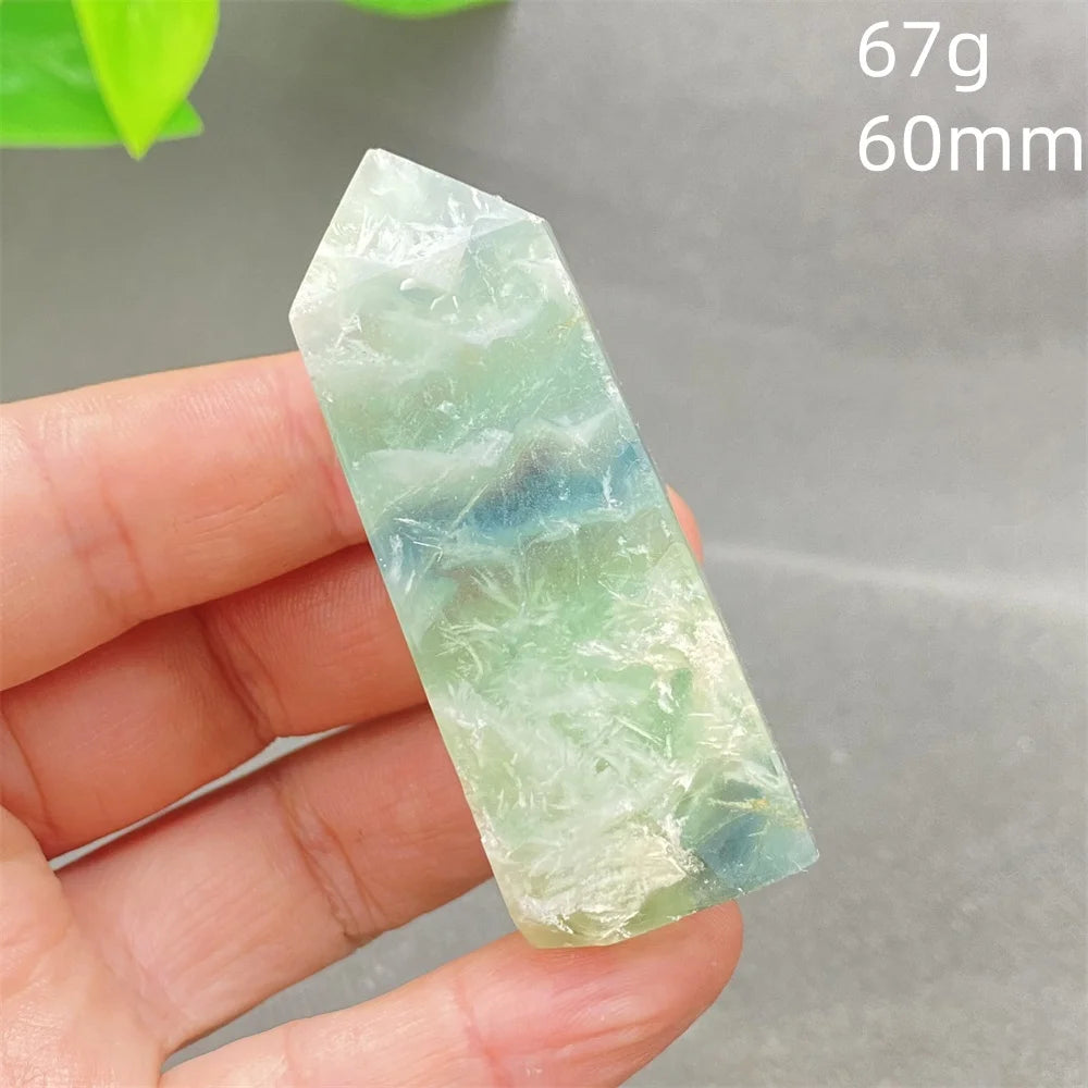 Natural Feather Colored Fluorite Crystal Tower - Image 13