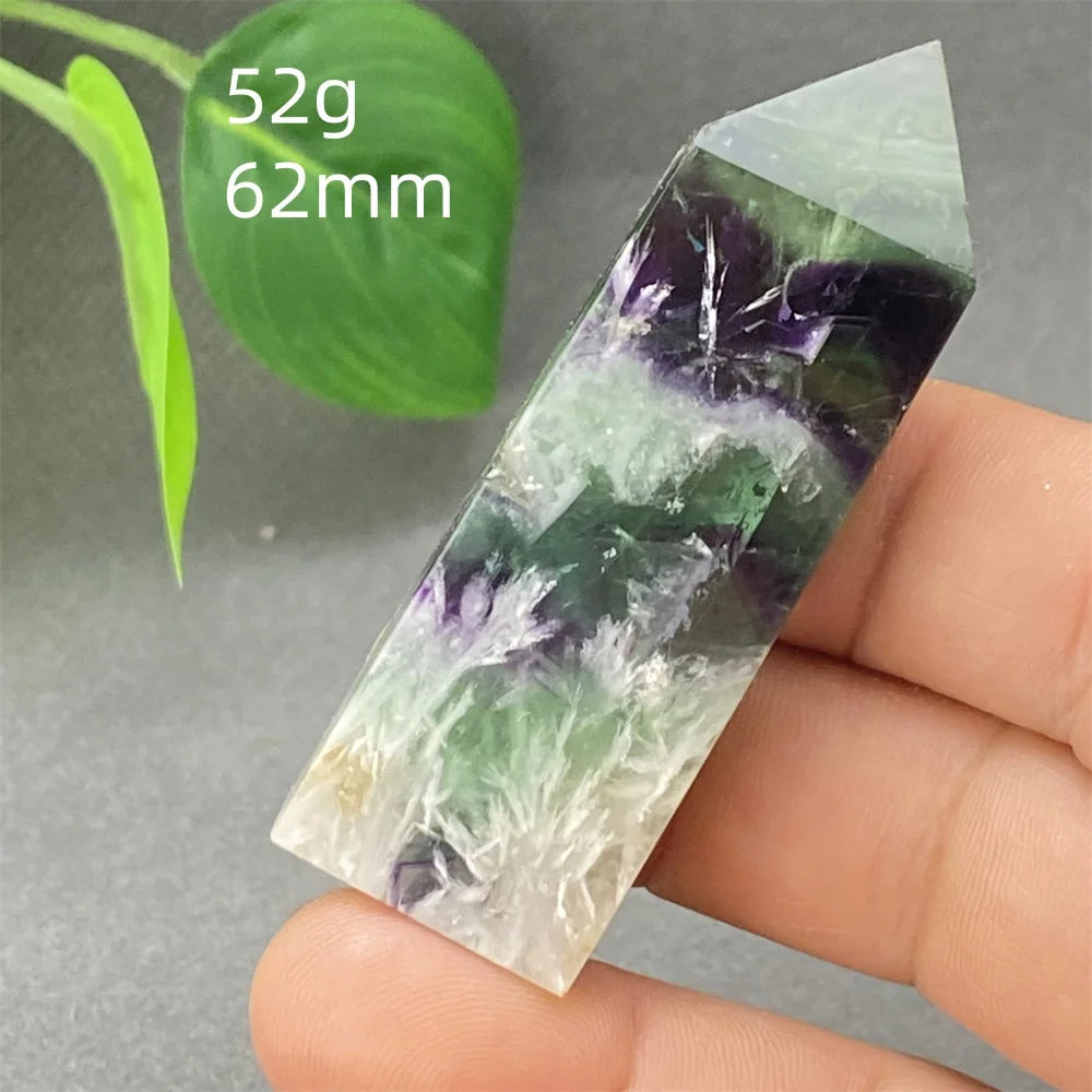 Natural Feather Colored Fluorite Crystal Tower - Image 25