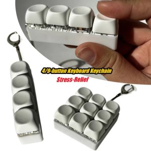 4/9-Button Keyboard Keychain Shaft Tester Fidget Toy