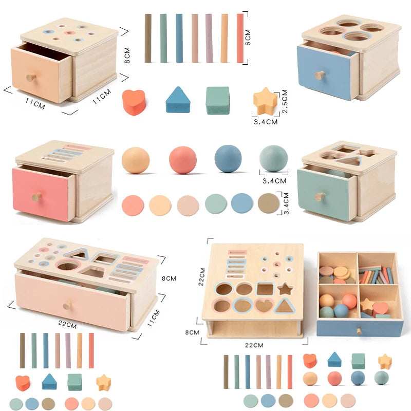 Baby Montessori Sensory Toy - Object Permanent Box - Image 6