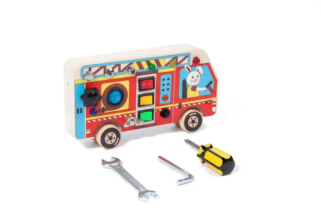 Montessori Busy Board Circuit - LED Light Socket Toy - Image 12