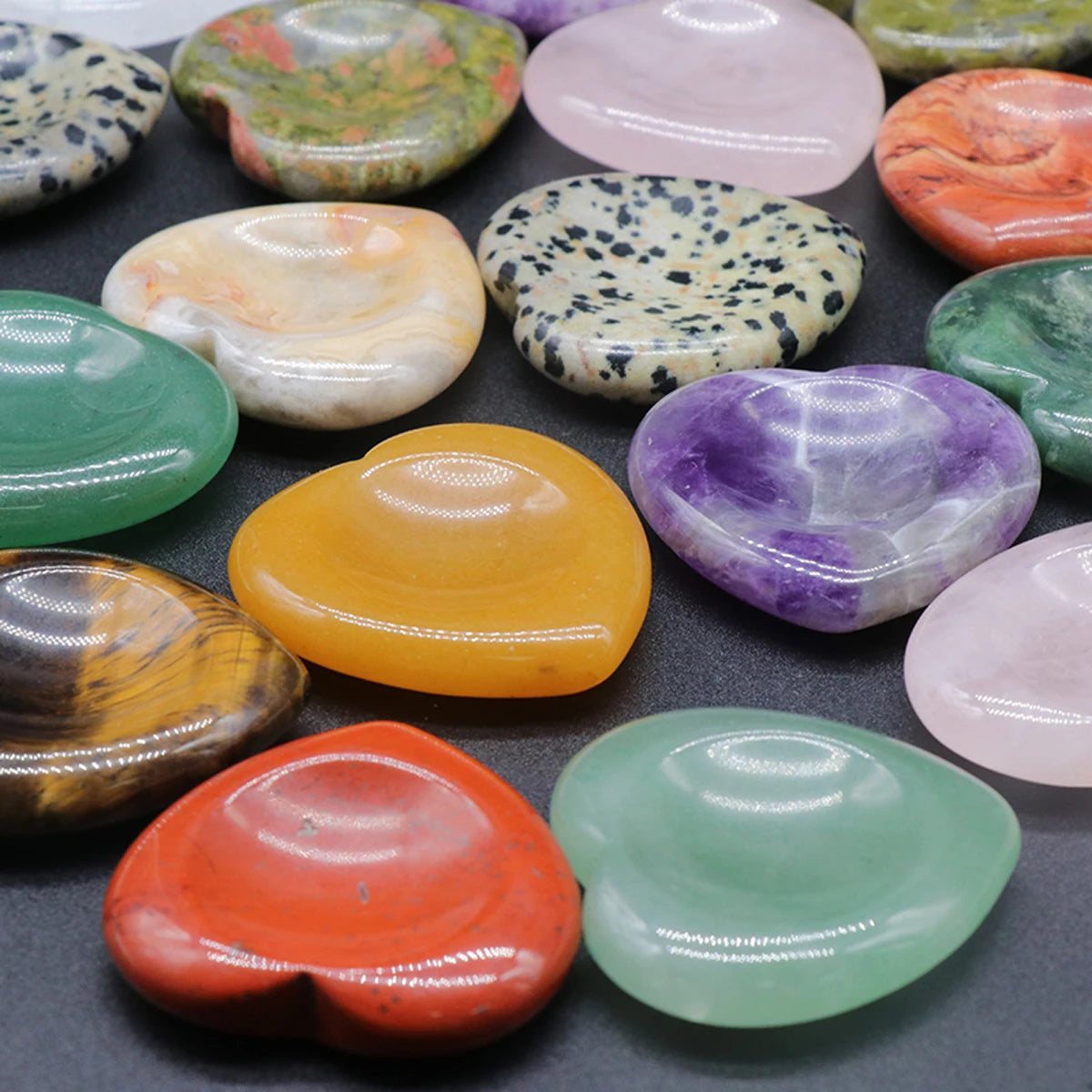 40mm Natural Crystal Heart Worry Stone – Healing Massage Tool & Jewelry Accessory - Image 5