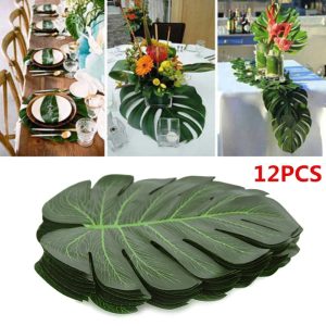 Artificial Tropical Palm Leaves – Hawaiian Luau & Jungle Theme Party Decor for Home & Events