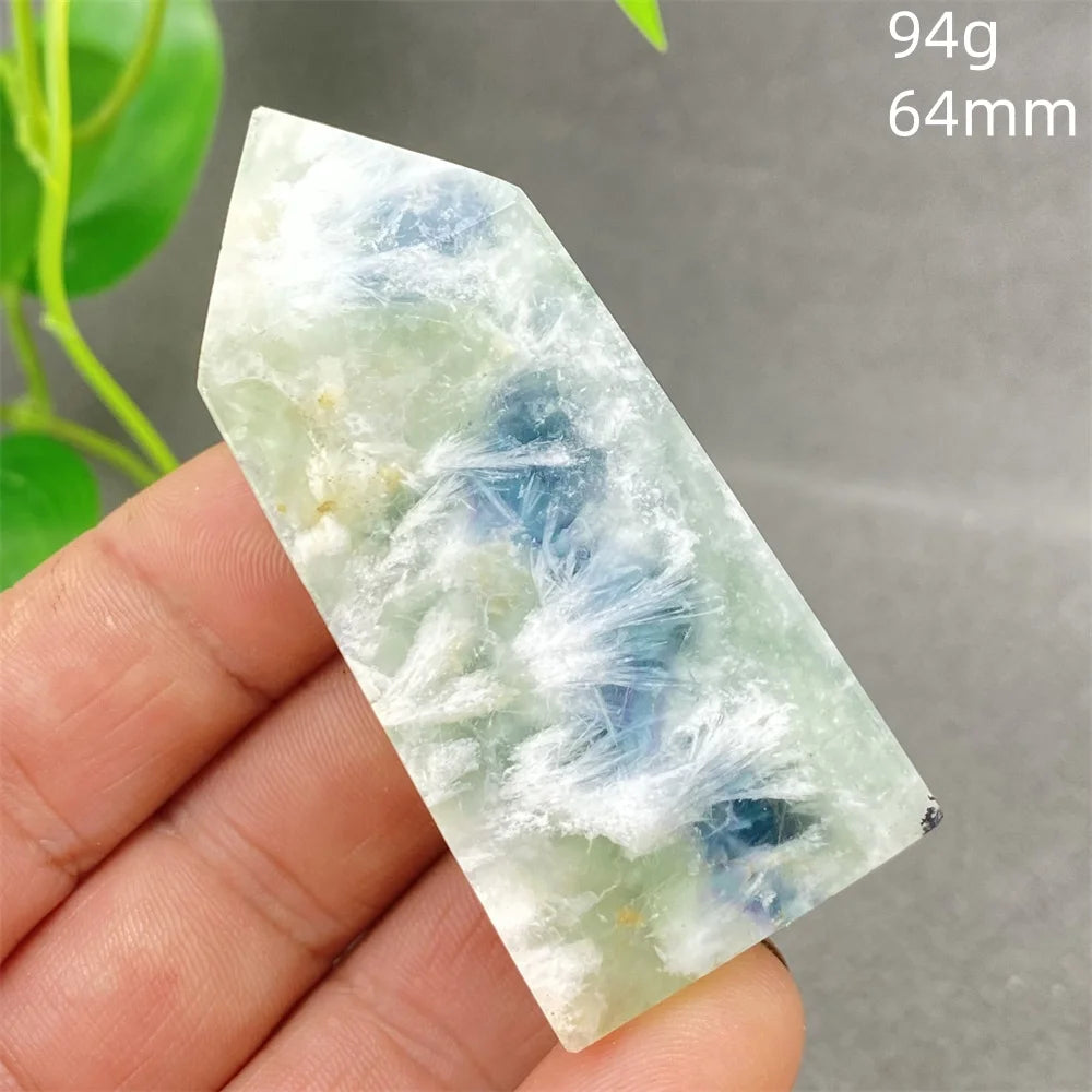 Natural Feather Colored Fluorite Crystal Tower - Image 19