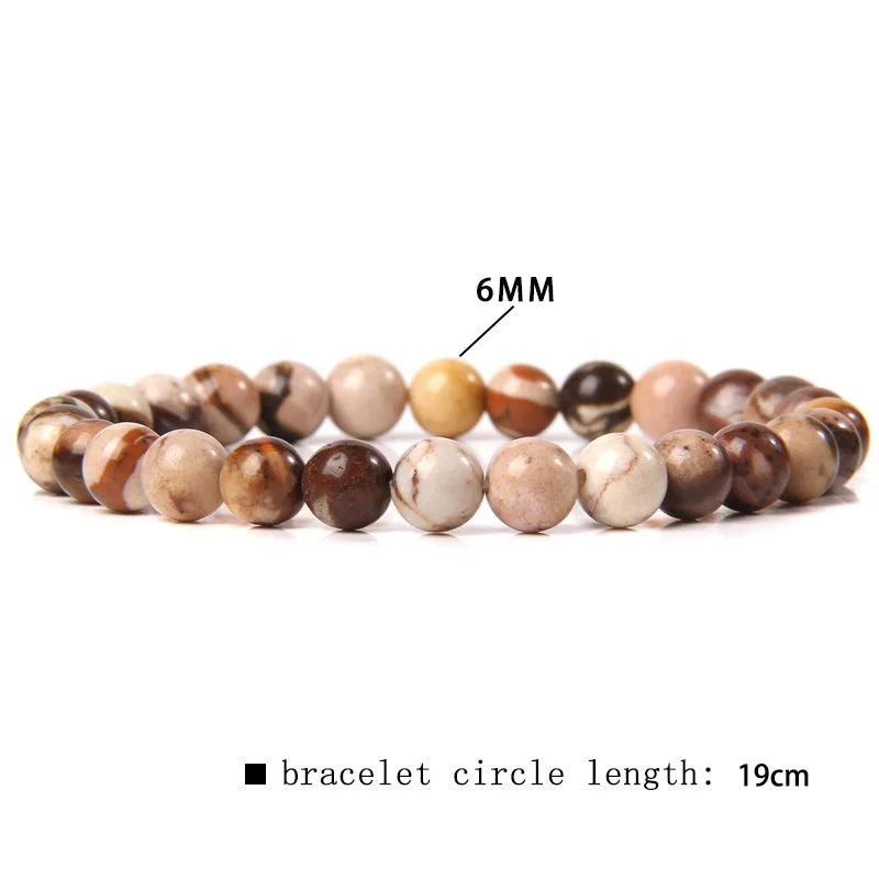 6MM Natural Agate Bead Stretch Bracelet – Healing Energy Jewelry for Men & Women - Image 3
