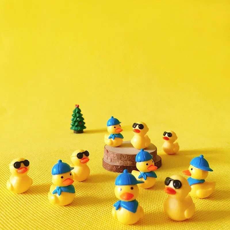 10pcs Mini Colored Duck Figurines – Cute Miniatures for Fairy Gardens, Terrariums, Bonsai & DIY Dollhouse Crafts - Image 4