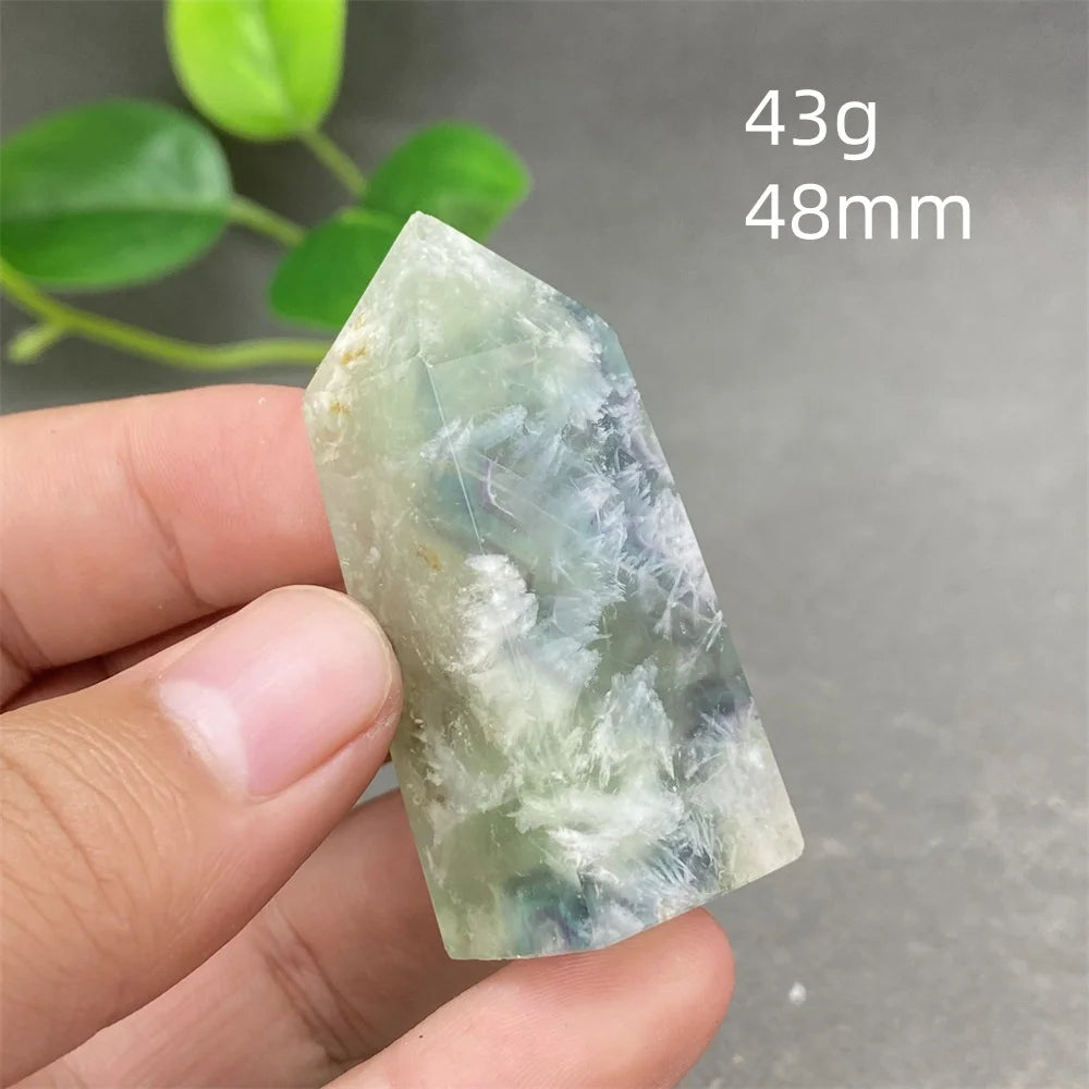 Natural Feather Colored Fluorite Crystal Tower - Image 23