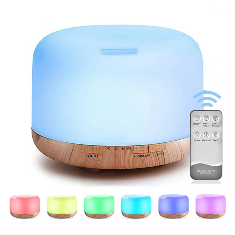 500ML USB Wood Grain Aroma Diffuser - Image 7