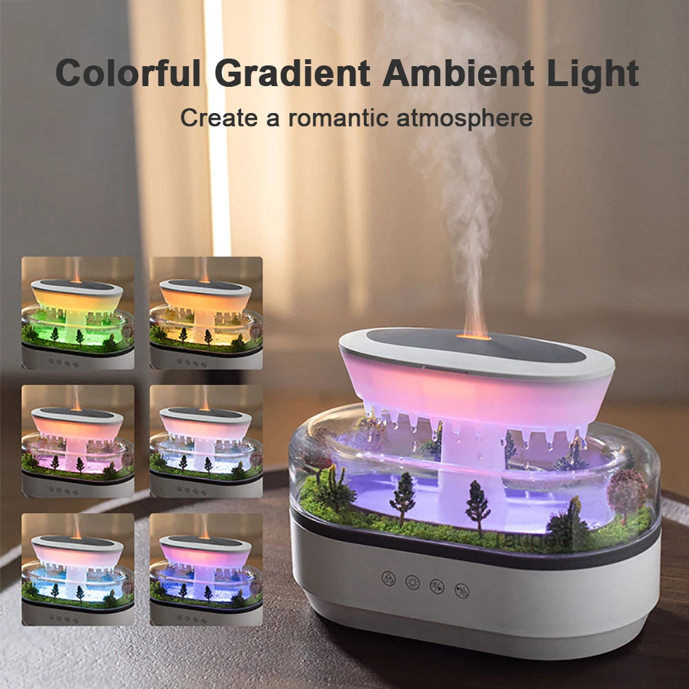 Aroma Raindrop Air Humidifier with White Noise and Colorful Light - Image 5