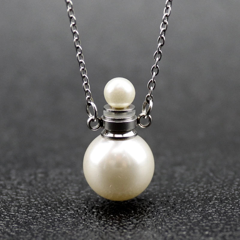 Natural Gemstone Essential Oil Diffuser Pendant – Crystal Agate Perfume Bottle Charms