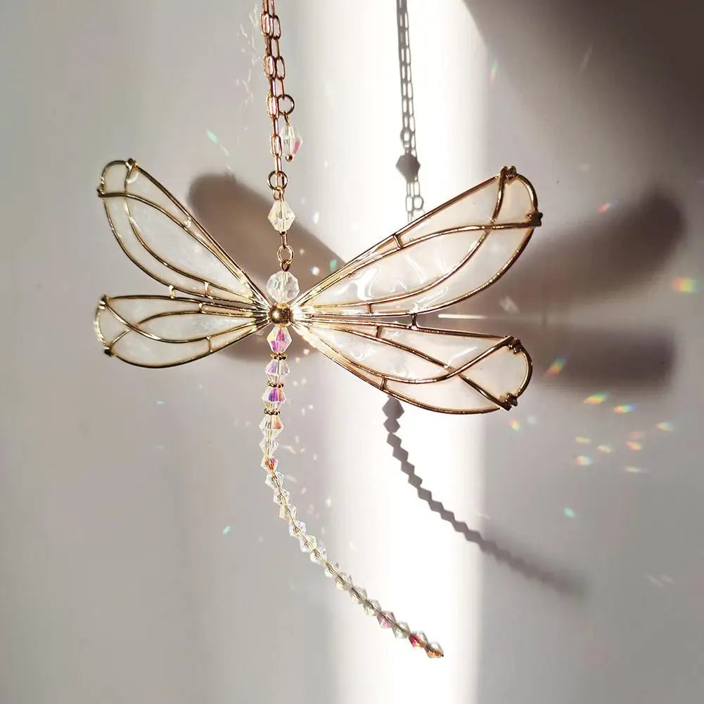 Creative Metal Wing Dragonfly & Butterfly Crystal Suncatcher - Image 3