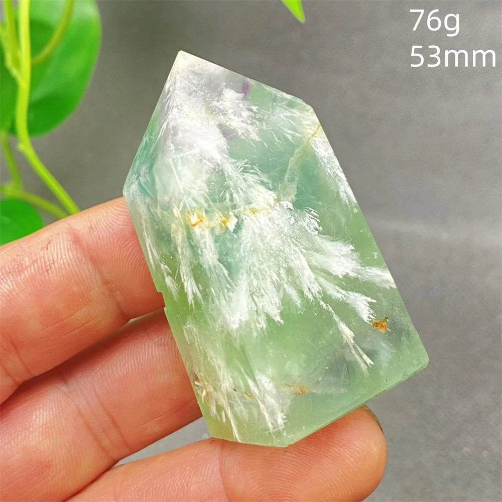 Natural Feather Colored Fluorite Crystal Tower - Image 16