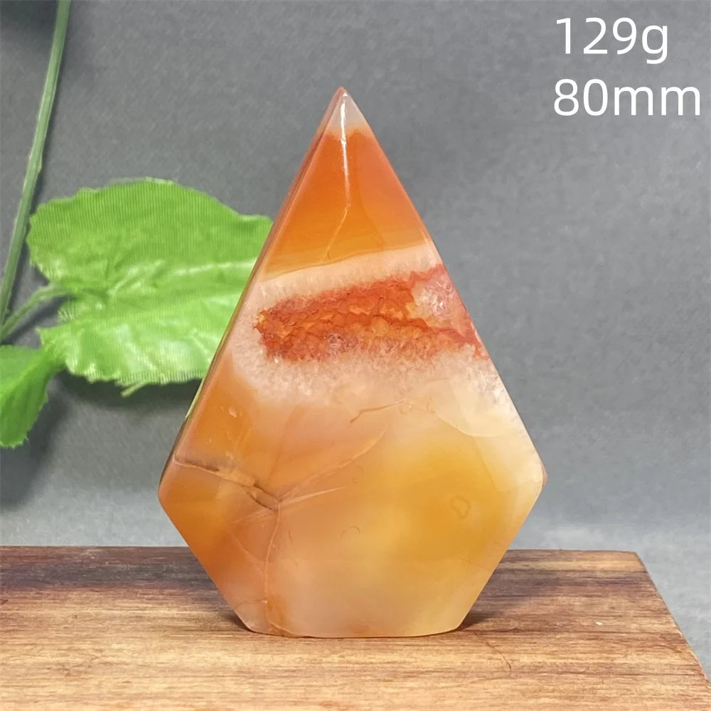 Natural Red Agate Striped Crystal Ornament - Image 28