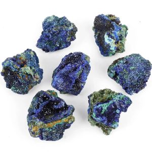 Natural Azurite Malachite Symbiotic Stone – Geode Crystal Specimen for Reiki Healing & Decorative Collectibles