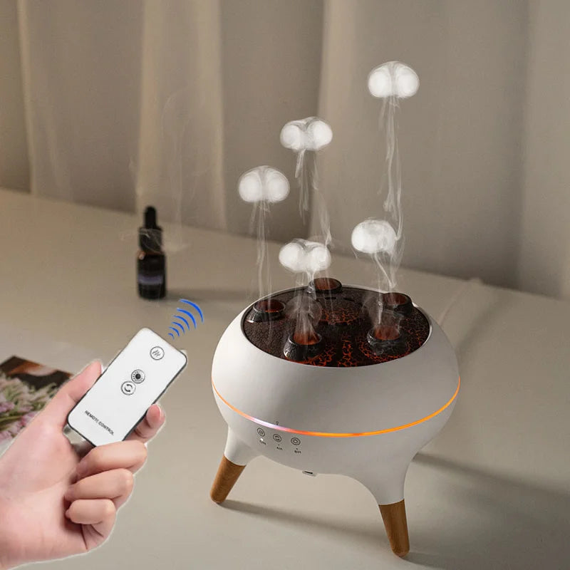 Dynamic Jellyfish Air Humidifier with Remote Control and Colorful Night Lights