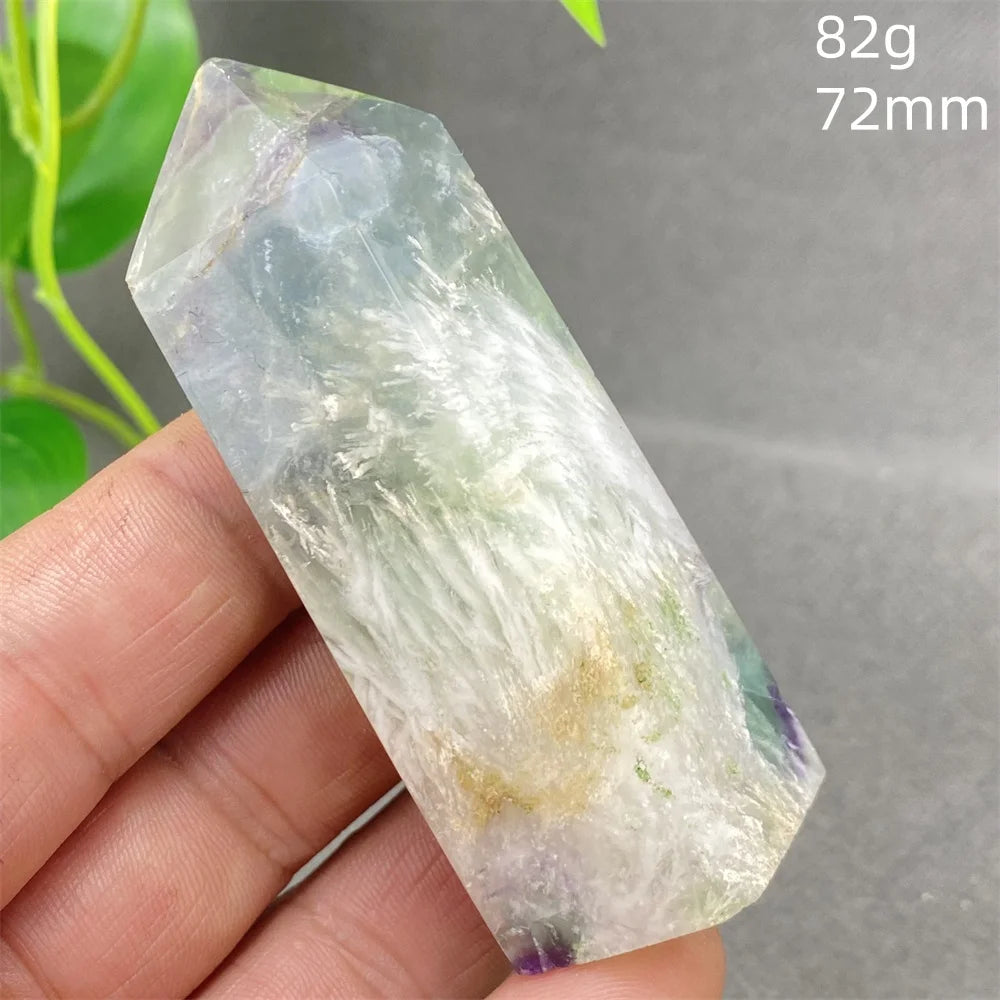 Natural Feather Colored Fluorite Crystal Tower - Image 9