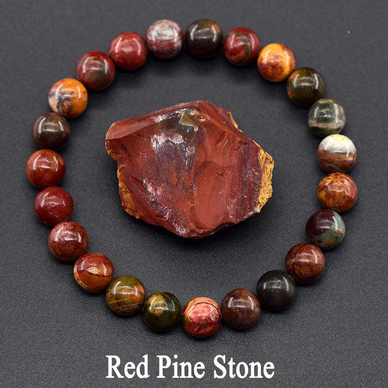 Natural Red Jasper Prayer Bead Bracelet – Stretch Rosary Jewelry for Men & Women - Image 30