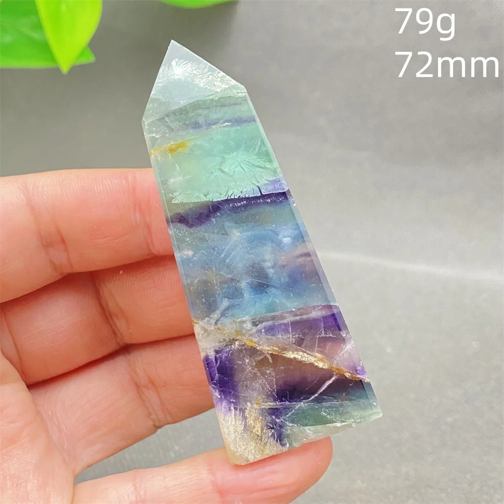 Natural Feather Colored Fluorite Crystal Tower - Image 30