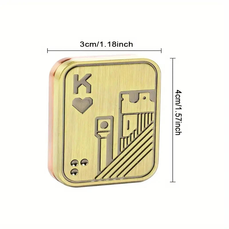 KK AA Fidget Slider Metal Skull Push Slider Stress Relief Toy Anti Stress EDC Top Spinning Poker Toys Adults Gifts - Image 4