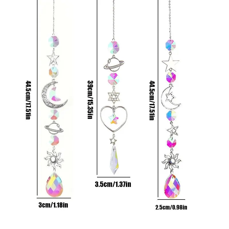 Galaxy Star Moon Crystal Wind Chime Pendant - Image 4