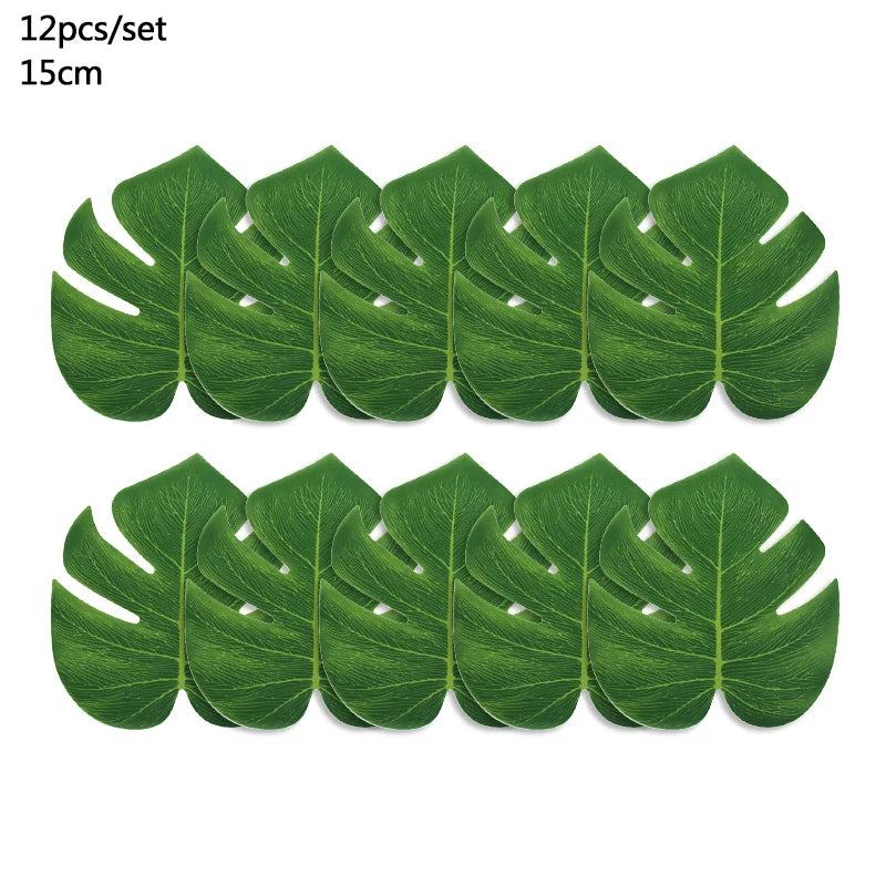 Artificial Tropical Palm Leaves – Hawaiian Luau & Jungle Theme Party Decor for Home & Events - Image 14