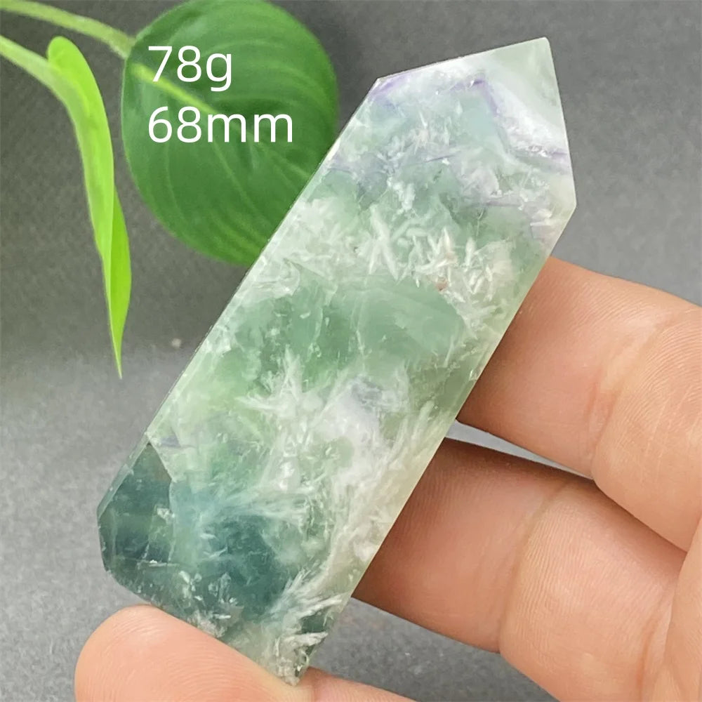 Natural Feather Colored Fluorite Crystal Tower - Image 35